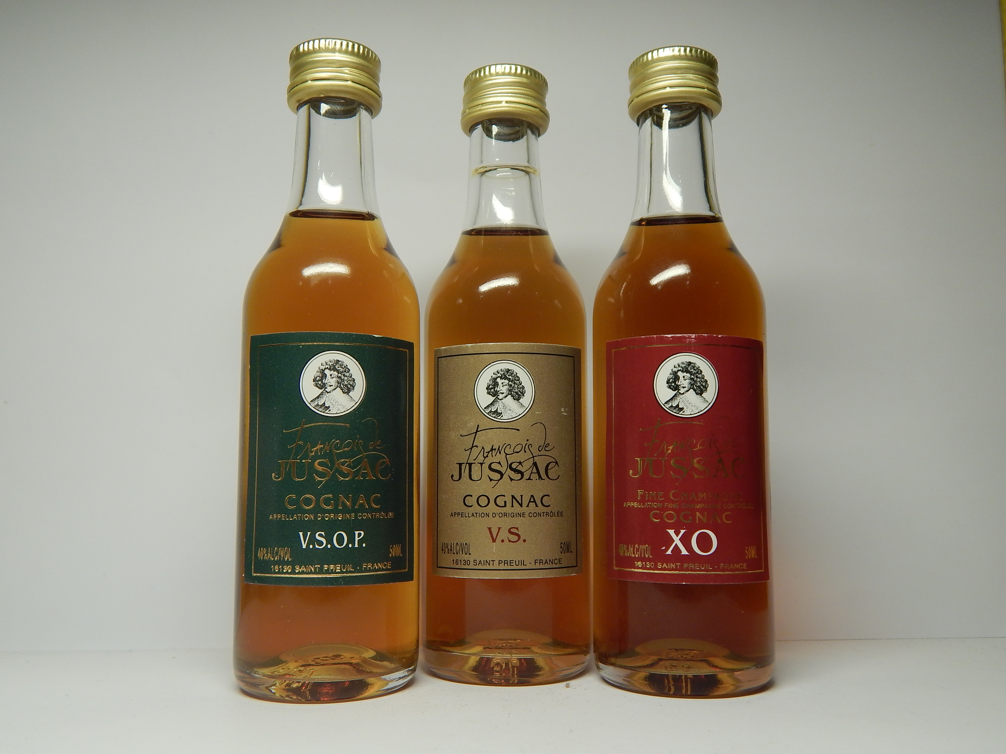 FRANCOIS de JUSSAC VSOP - VS - XO Fine Champagne Cognac